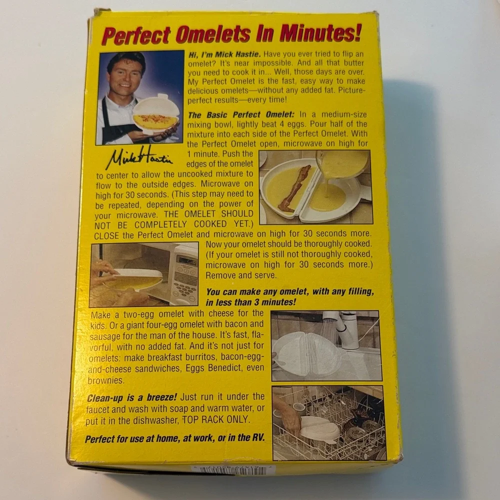 Perfect Omelet Microwave Egg Cooker As Seen On TV Retro Vintage Kitchen 1990’s